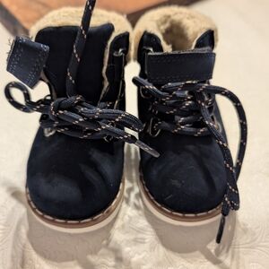 Joe Fresh Kids Black Boots with Tan Lining
